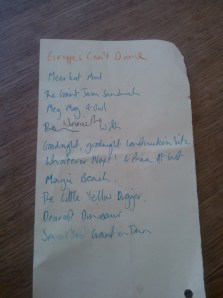 Hannah's book list
